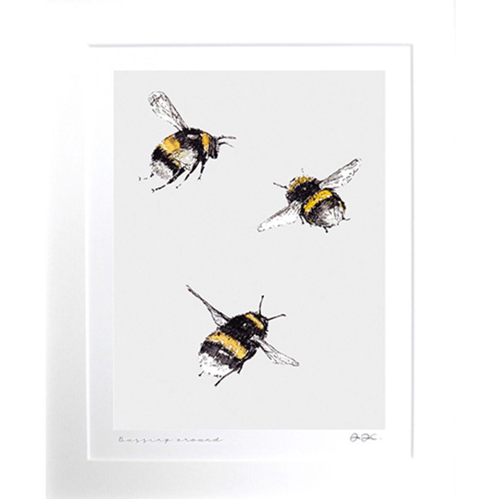 GP40 2 Buzzing Bees Fine Art Print