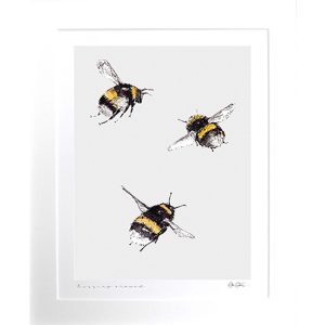 GP40 2 Buzzing Bees Fine Art Print