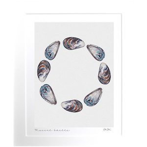 GP47 2 Seaside Mussel Shells Fine Art Pri