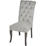 18331 Upholstered Silver Grey Dining Chair