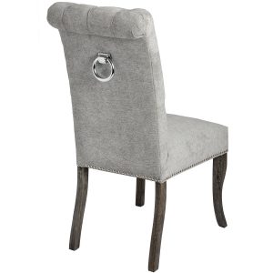 18331-a Upholstered Silver Grey Dining Chair
