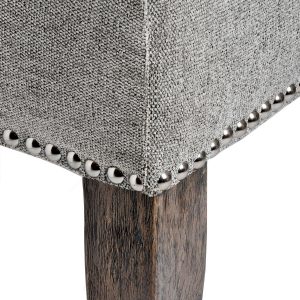 18331-d Upholstered Silver Grey Dining Chair