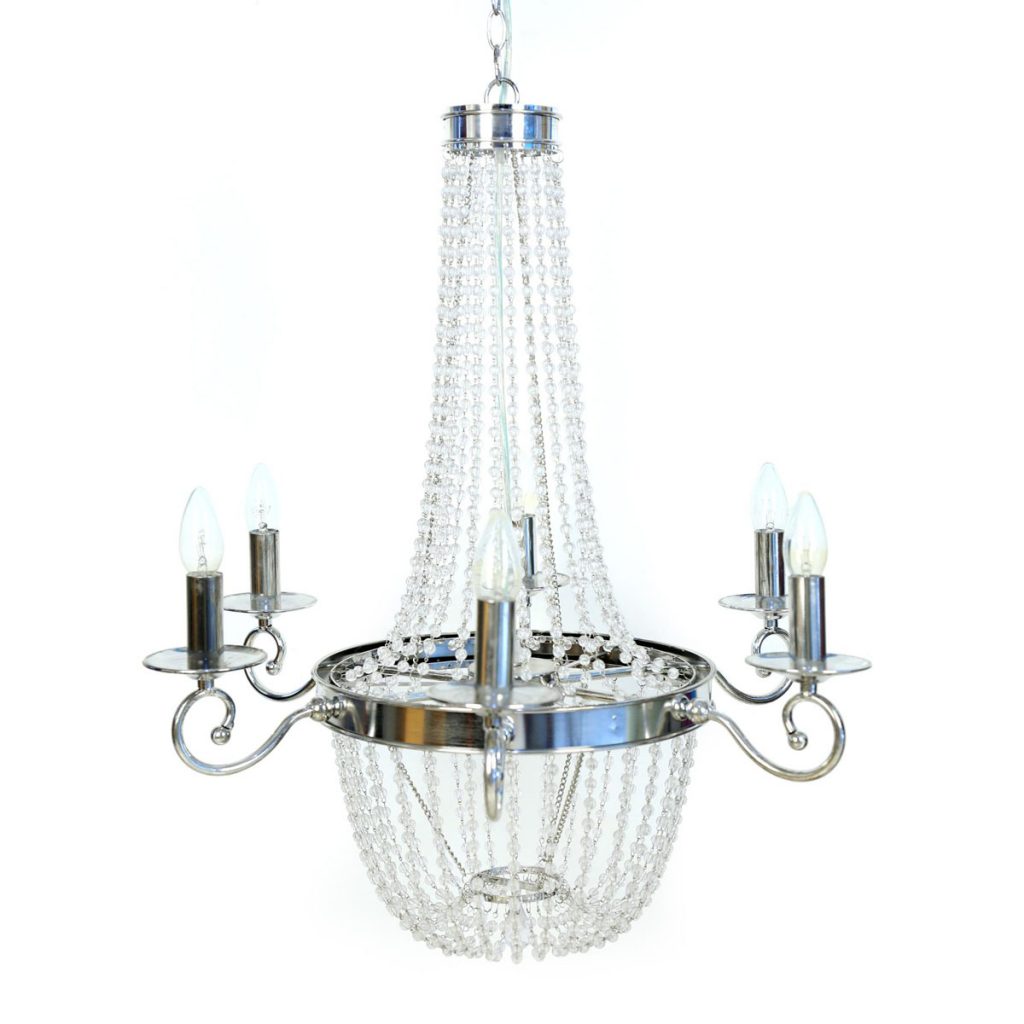 19261 Large Silver Traditional Style Chandelier