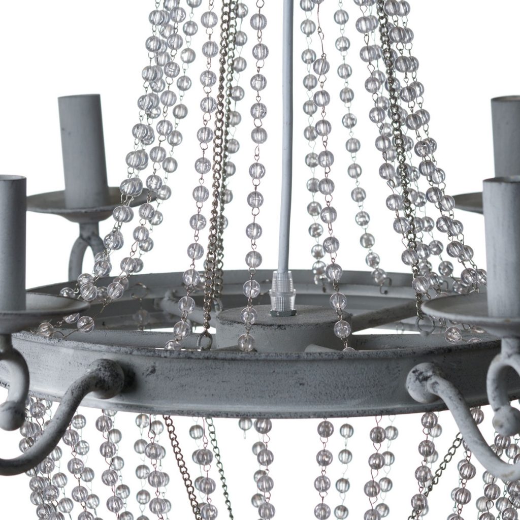 19967-a Large Antique Grey Traditional Chandelier