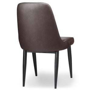 20044-a Sturdy Grey Leather Effect Dining Chair