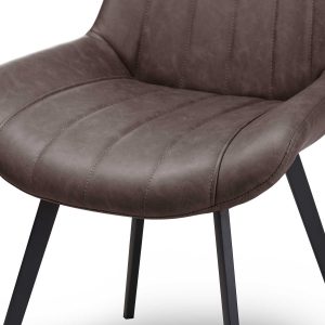 20046-b Contemporary Grey Dining Seat Chair