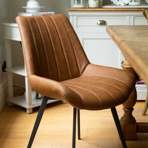 20047-c Contemporary Tan Brown Dining Chair