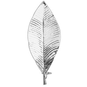 20257 Large Leaf Silver Wall Candle Holder