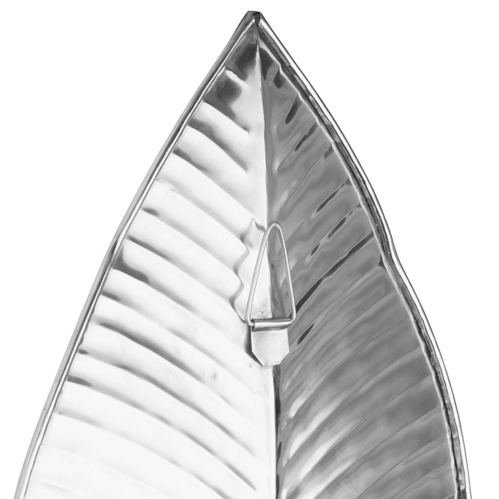 Large Leaf Silver Wall Candle Holder Interior Flair