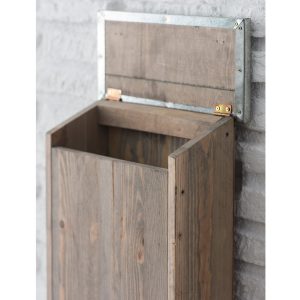 AWPB01_b Contemporary Spruce Wood Grey Post Box