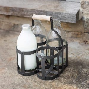 Dark Grey 4 Milk Bottle Holder Carrier 2