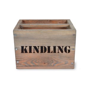 KBWO01_b Rustic Fireplace Kindling Box with Handle