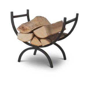 LOHO01_b Contemporary Wrought Iron Grey Log Holder