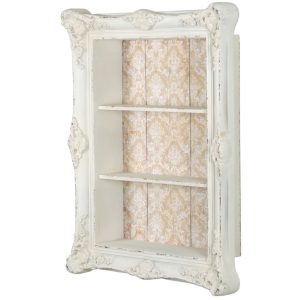 1607_1 Large White Ornate Display Box