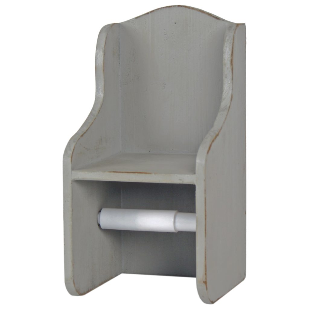 grey toilet roll holder