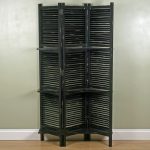 1637 Charcoal Grey Shelves Room Screen