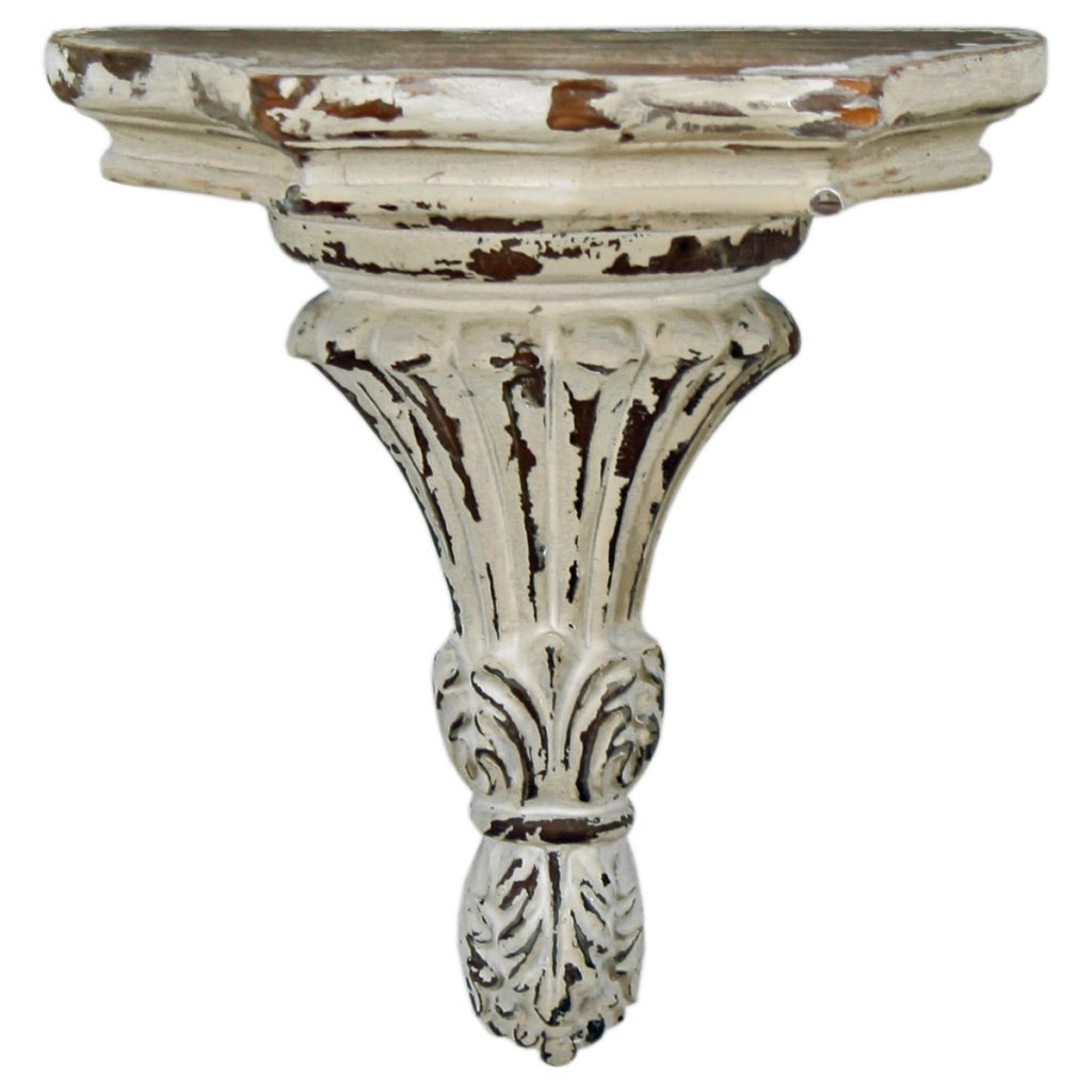 Vintage Style Ornate White Wall Shelf Interior Flair