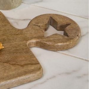 18SS65 a Star Detail Wooden Chopping Board