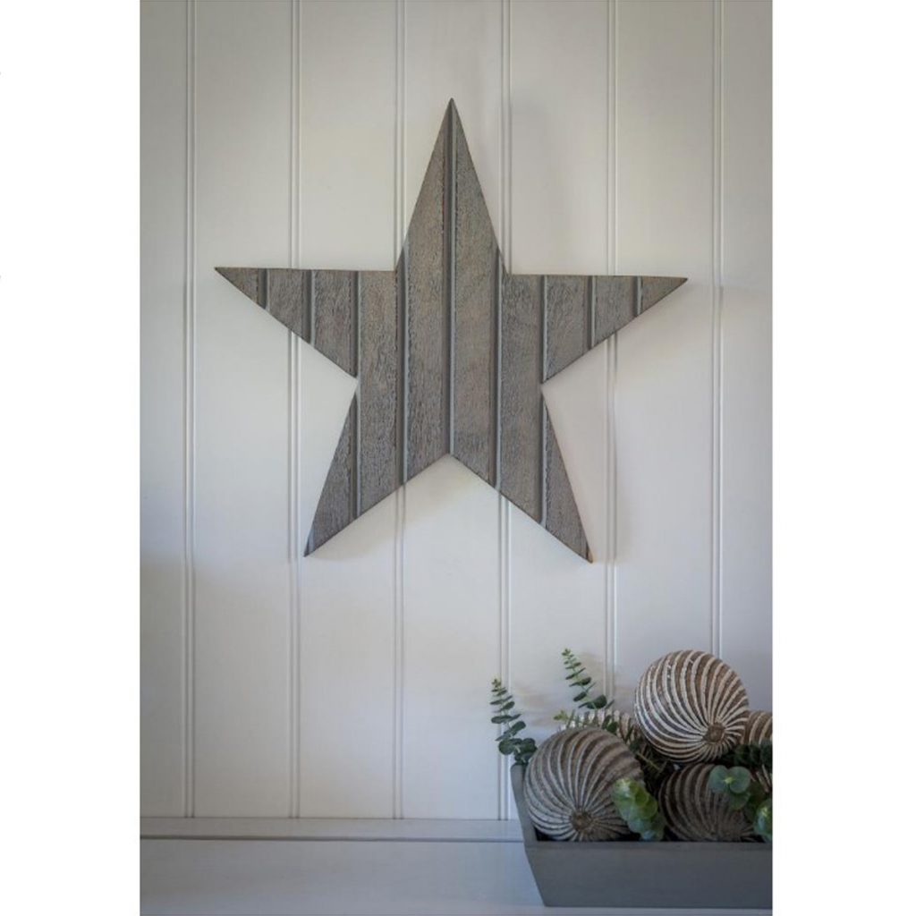 18SS93 Large Grey Star Wall Decoration