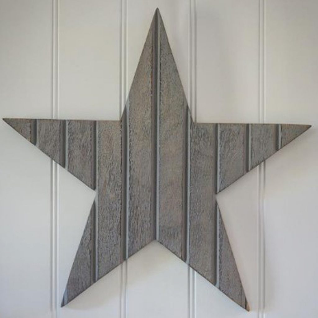 18SS93 a Large Grey Star Wall Decoration