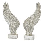 19597 Pair of Large Silver Angel Wings