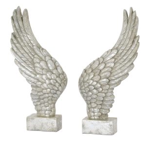 19597 Pair of Large Silver Angel Wings