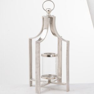 20712 Large Silver Tea Light Lantern