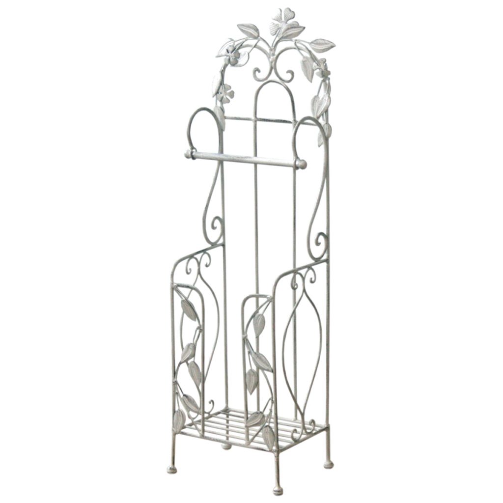 3015 Floral Antique White Toilet Roll Holder