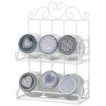 3093 Vintage Style 6 Glass Jar Spice Rack