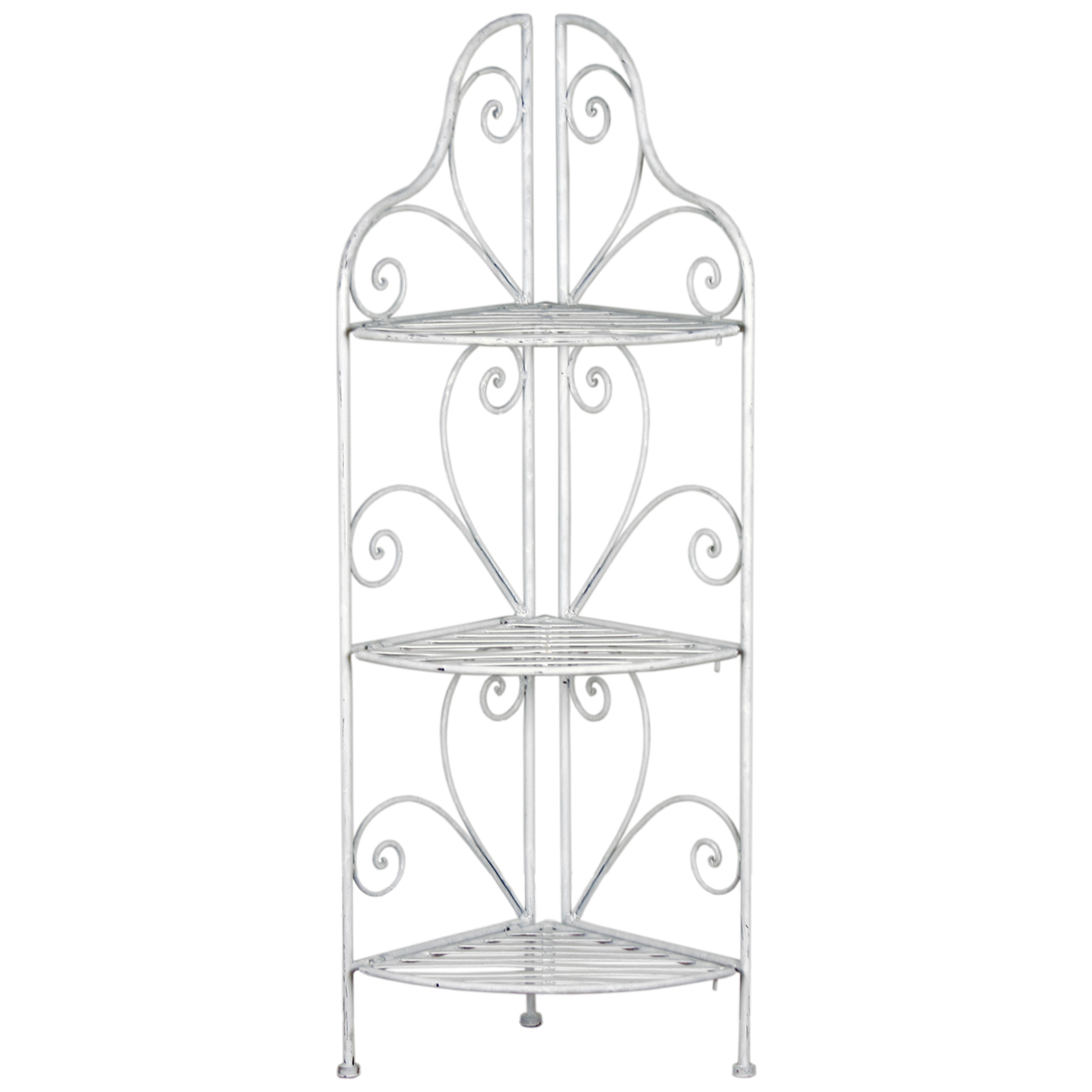 Metal corner shelf shop stand