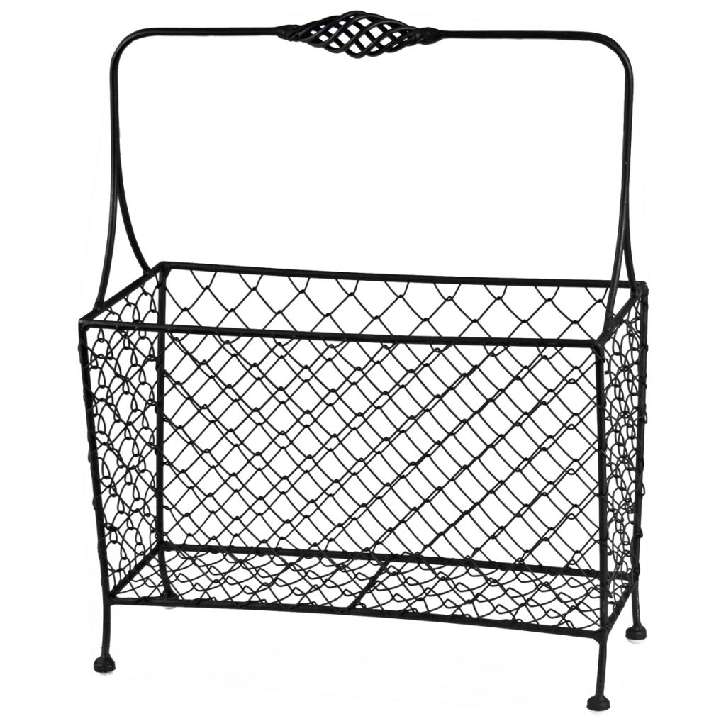 3190 Decorative Wire Black Magazine Rack