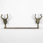 3882 Antique Grey Stag Towel Rail