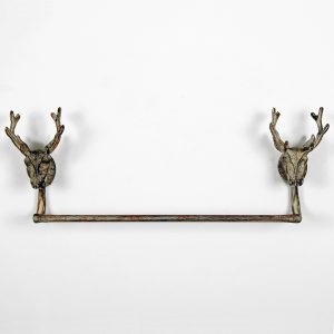 3882 Antique Grey Stag Towel Rail