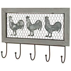 3915 Country Cockerel Grey Wire Hooks