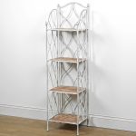 3919 Vintage Style White Shelf Unit