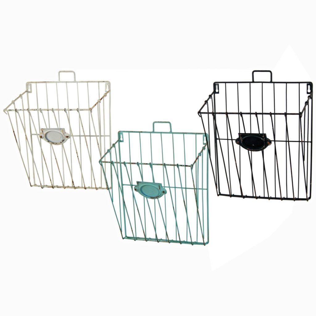 4267 Set of 3 Wire Post Organiser Baskets
