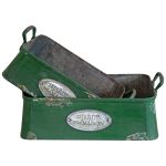 4614 Set 2 French Style Green Troughs
