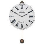 4846 French Vintage White Pendulum Clock