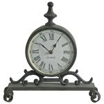 4849 Ornate Grey Mantel Clock