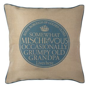 GRUMPY GRANDPA BLUE CUSHION AND INNER