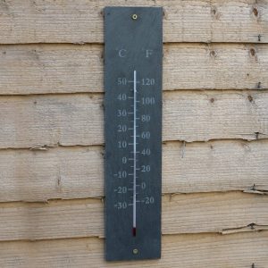 THSL04_Grey Slate Stone Wall Thermometer
