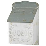 5092 Rustic Antique White Grey Post Box