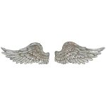 5596 Pair Large Silver Angel Wings Decoration