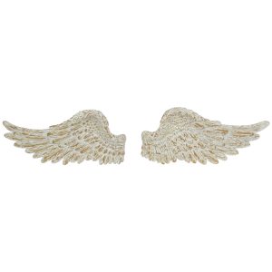 5598 Pair Large Cream Angel Wings Decoration