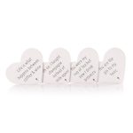 77017 Set of 4 Cream Ceramic Hearts Coasters