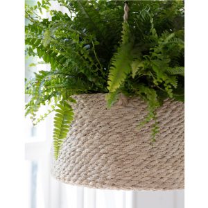 HPJU02_Woven Jute Tapered Hanging Plant Pot