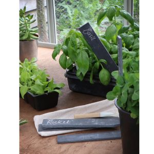 STSL02 Set of 6 Grey Slate Plant Tags 1