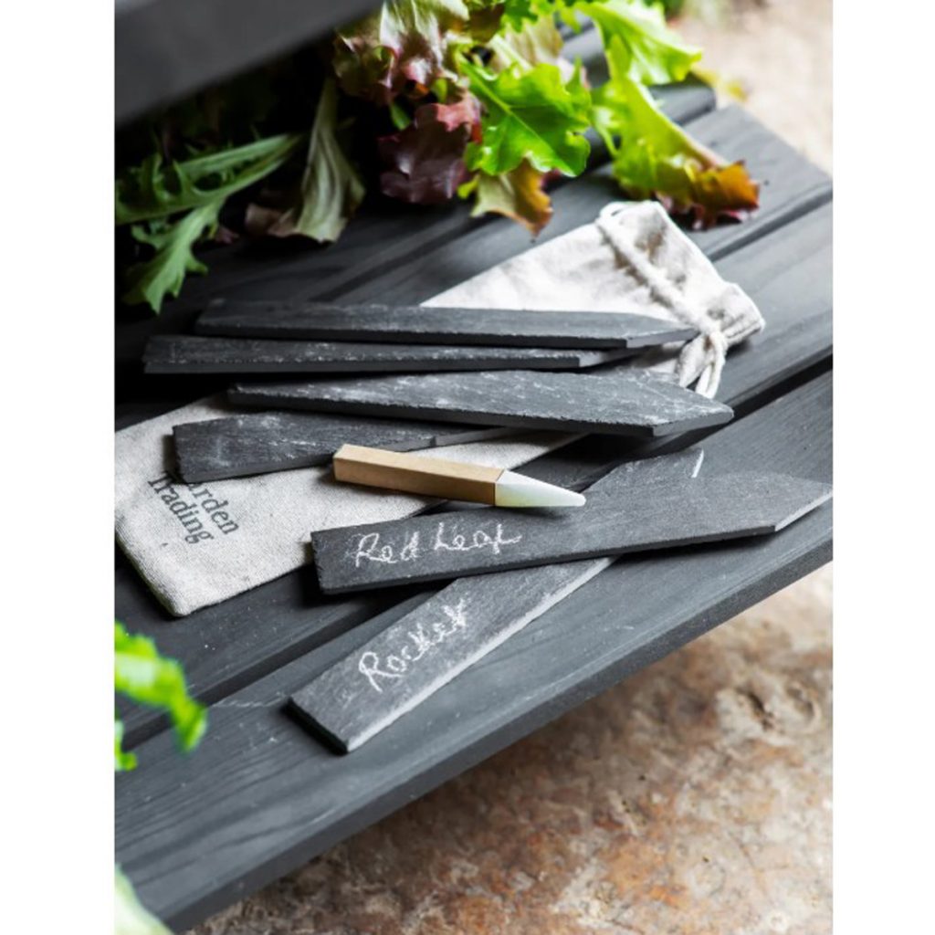 STSL02 Set of 6 Grey Slate Plant Tags 2