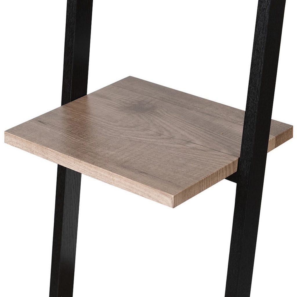 Tall Slim Metal Wooden Shelf Unit a