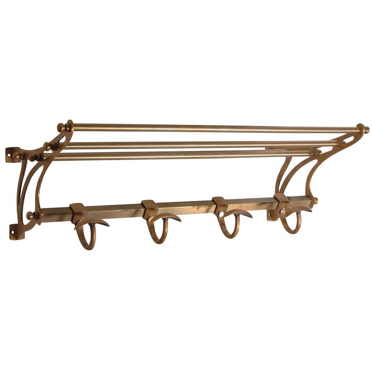 Vintage Style Gold Metal Coat Rack Interior Flair